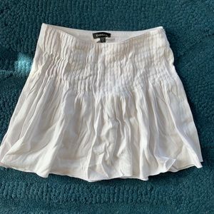 White linen skirt